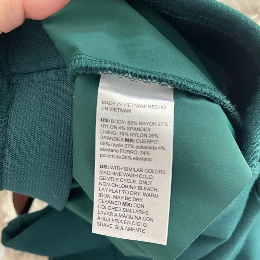 Chico’s Juliet Ponte Ankle Pants pull on Green So Slimming Stretch Sz 3 (16) XL - Picture 6 of 7